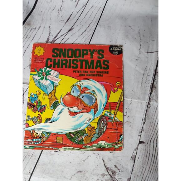 Vintage Snoopy's Christmas Peter Pan Pop Records Singers Orchestra 45RPM - Picture 2 of 5